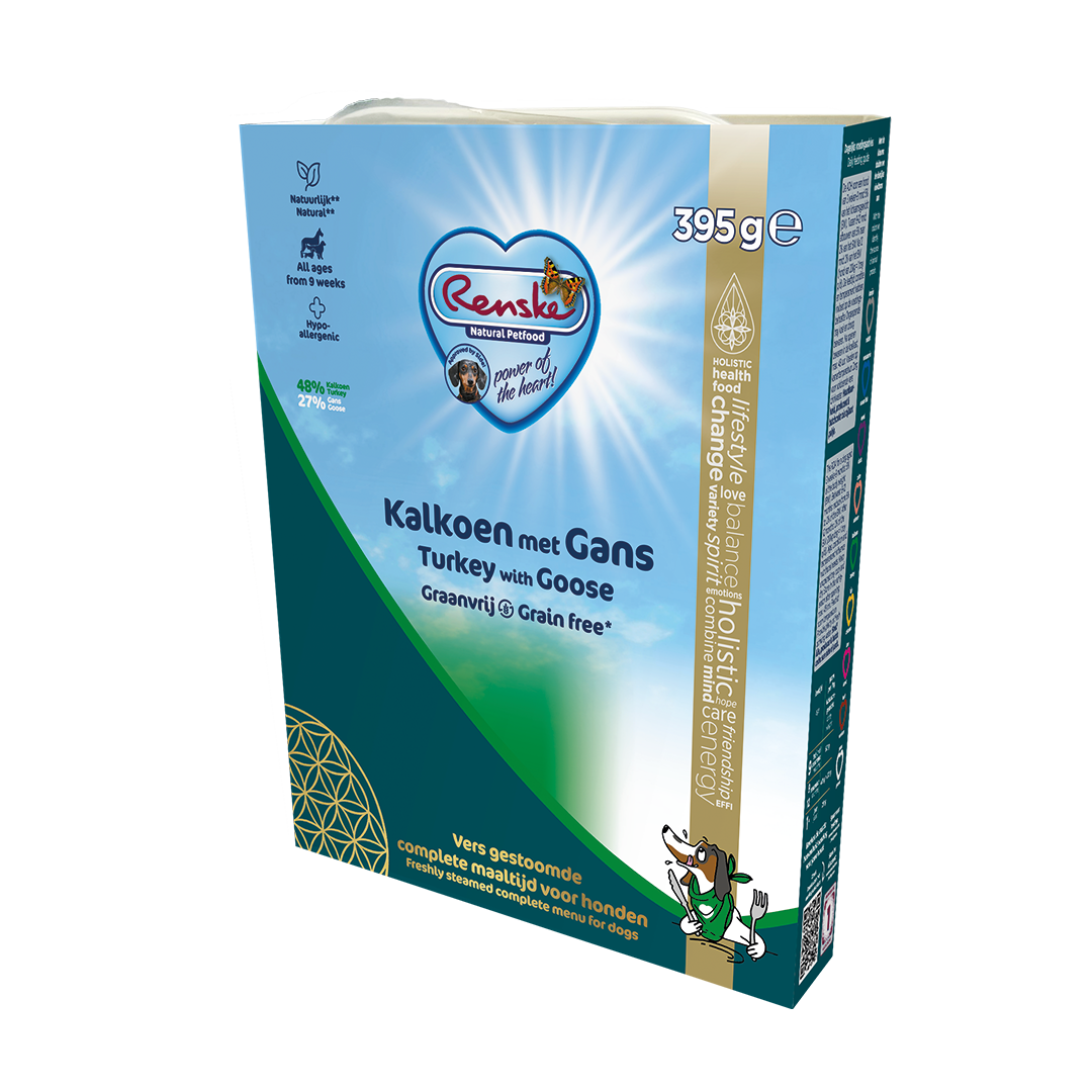 Renske Vers Gestoomde Graanvrije Kalkoen & Gans 395 gr (10 stuks) THT-KORTING 08-2026