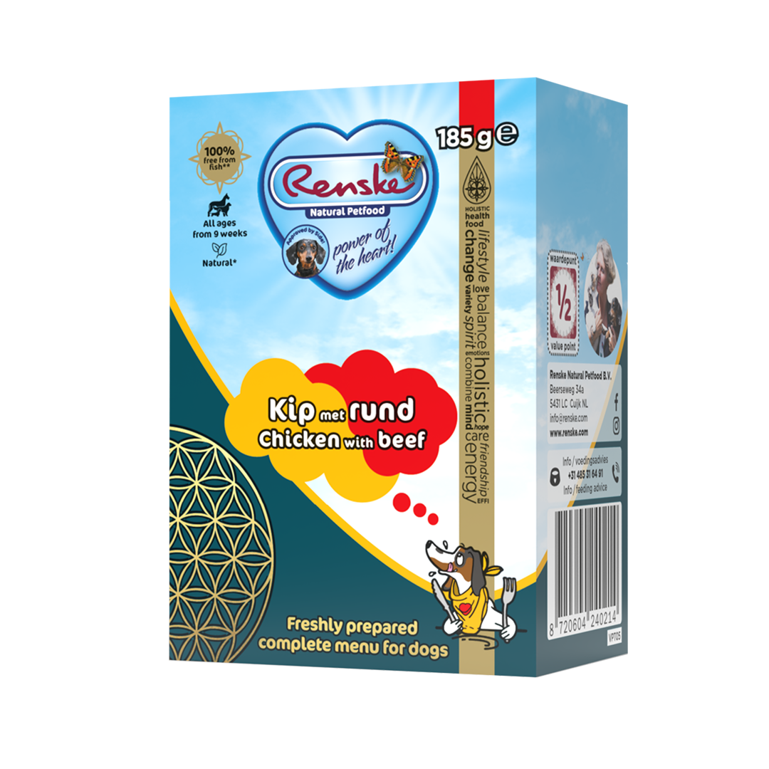 Renske Vers Kip met Rund - Tetra 185 gram (24 stuks)