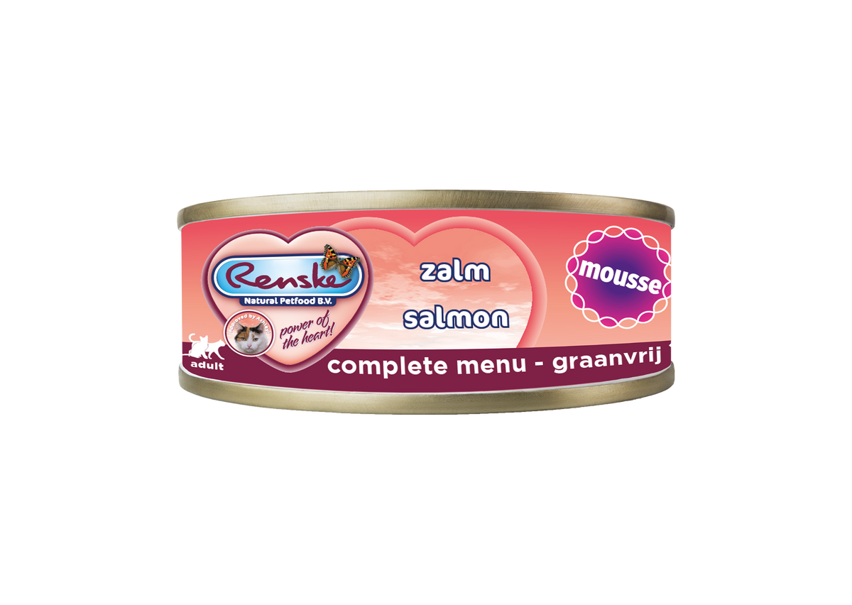 Renske Kat Verse Zalm - Mousse 70 gram (24 stuks)