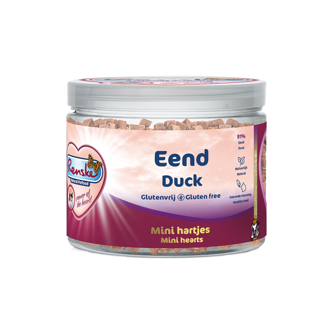 Mini hartjes kat - Eend 100 gram