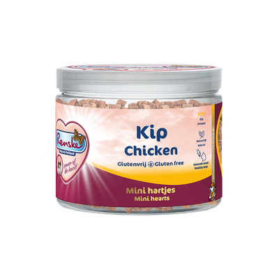Mini hartjes kat - Kip met Wortel 100 gram