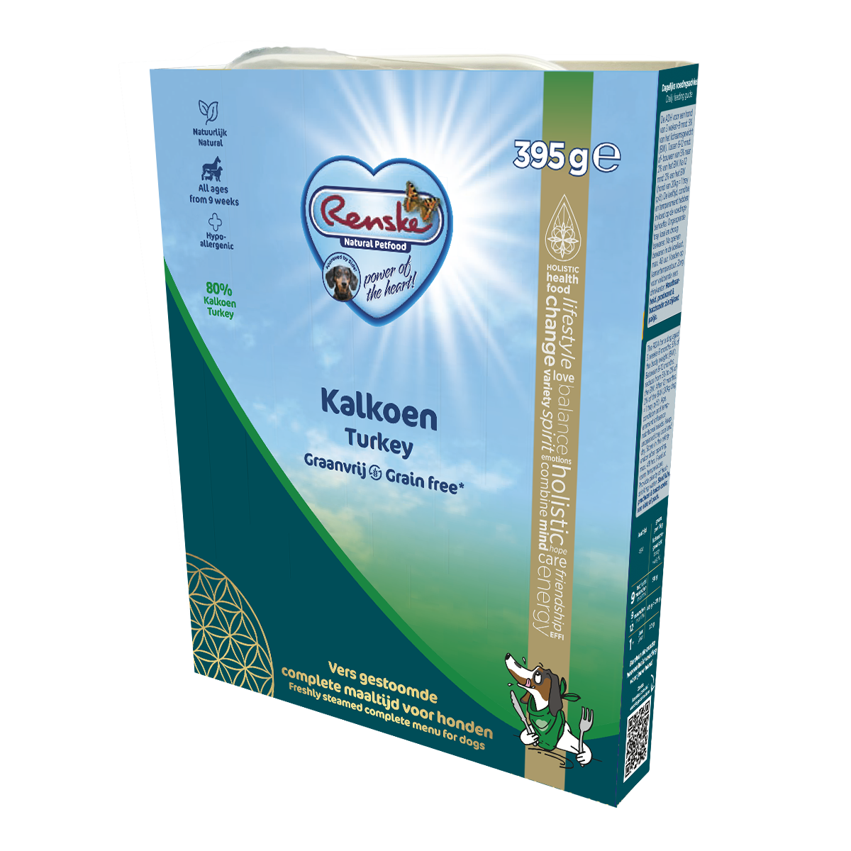 Renske Vers Gestoomde Graanvrije Kalkoen 395 gr (10 stuks)