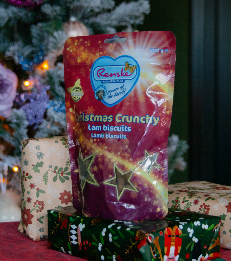 Kerst Crunchy voor de hond Lam Biscuits 200 gram
