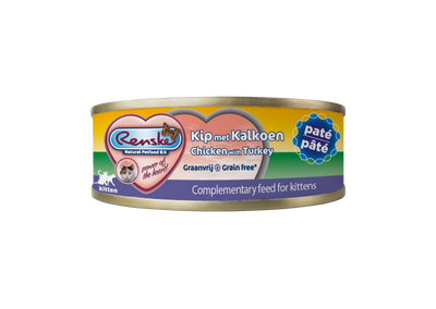 Renske Cat Kitten Verse Kip met Kalkoen - 70 gr (24 stuks)