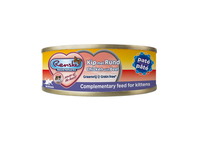 Renske Cat Kitten Verse Kip met Rund- 70 gr (24 stuks)