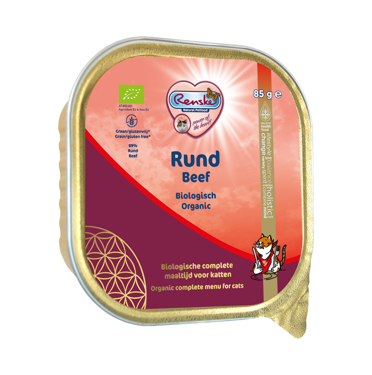 Renske Bio Vers Vlees Kat Rund 85 gram (19 stuks)