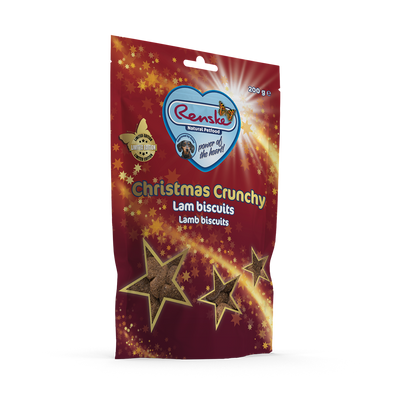 Kerst Crunchy voor de hond Lam Biscuits 200 gram