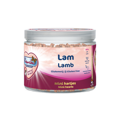 Mini hartjes kat - Lam 100 gram