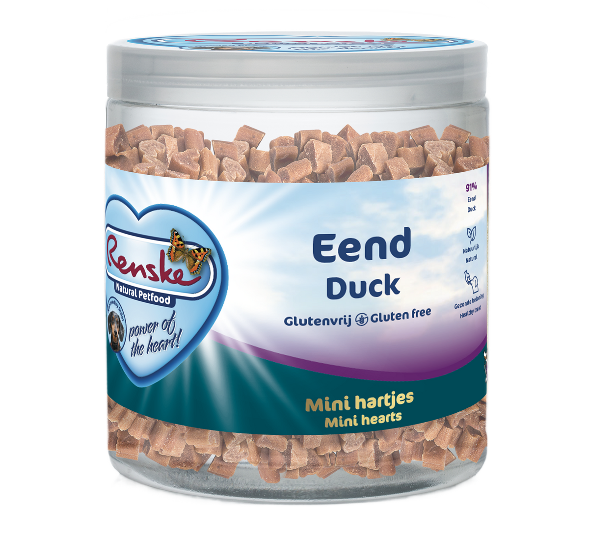 Mini hartjes eend