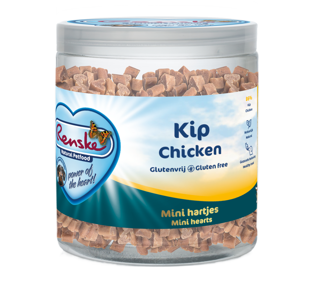 Mini hartjes kip