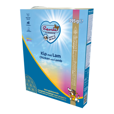Renske Vers Gestoomde Kip en Lam - Puppy 395 gr (10 stuks)